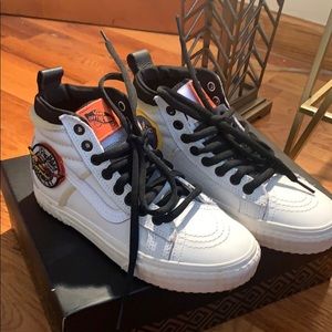 Vans Shoes/ White Hi Top NASA Limited Edition.